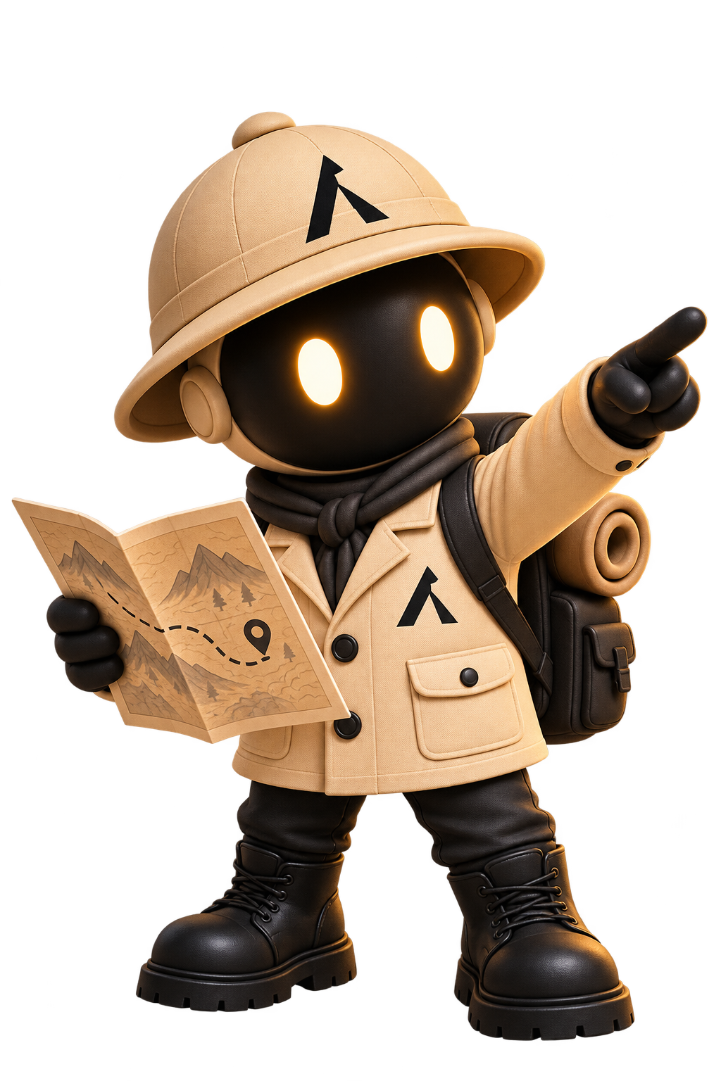 AppGaps explorer mascot holding a treasure map and pointing the way forward